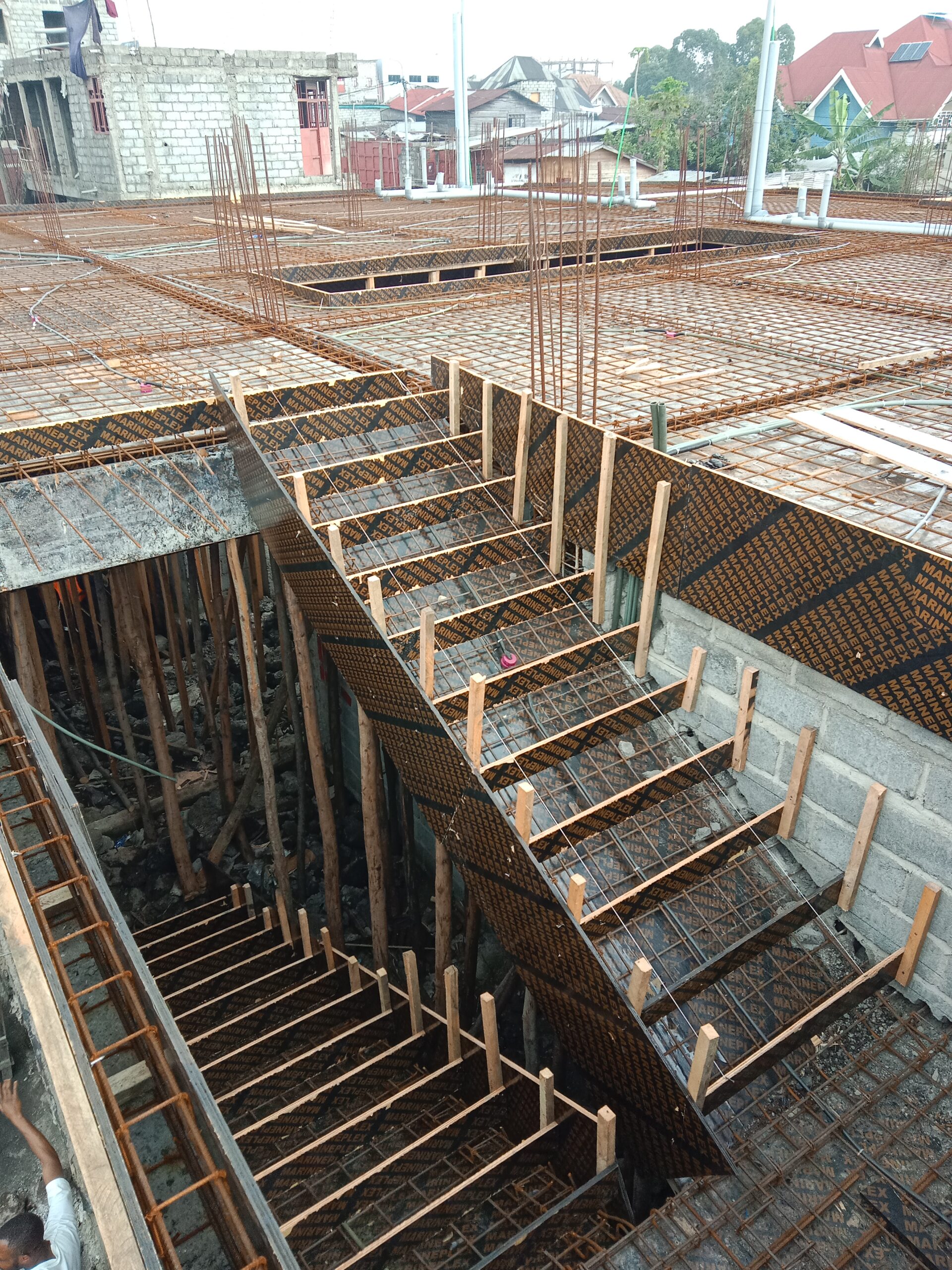 Escalier simple, à deux volets